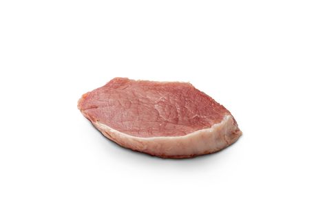 Schweinerückensteaks geschnitten